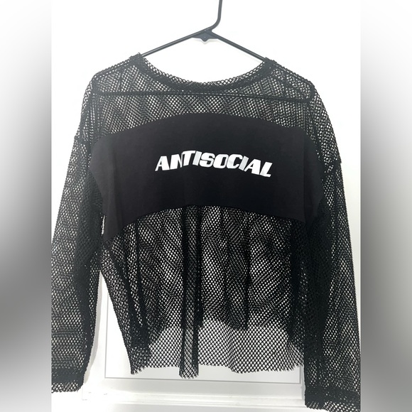 Fishnet Crop top shirt - Picture 1 of 2